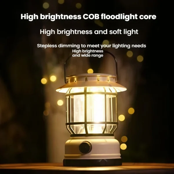 20W solar camping light rechargeable long standby infinite dimming waterproof multifunctional outdoor camping light LED outdoor lighting - Image 3