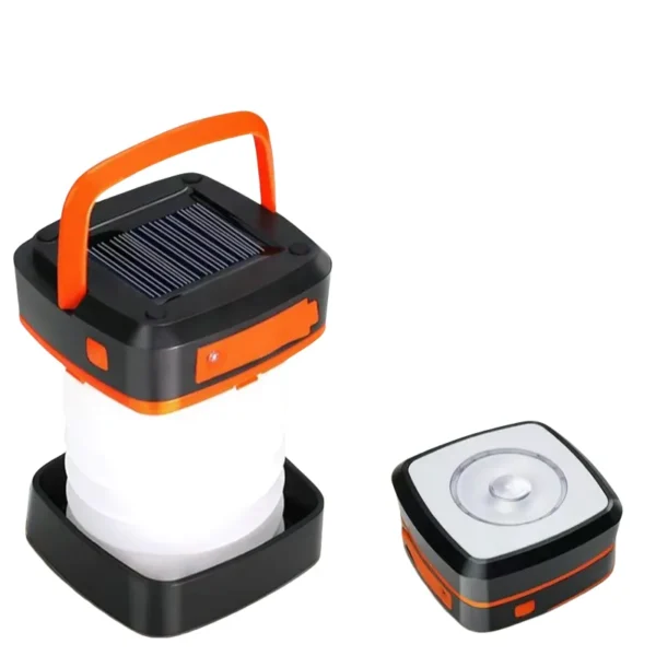 Foldable Solar & USB Charging Camping Lantern,Christmas Mini Collapsible Waterproof Hanging Light, Power Bank for Indoor Outdoor Camping Use
