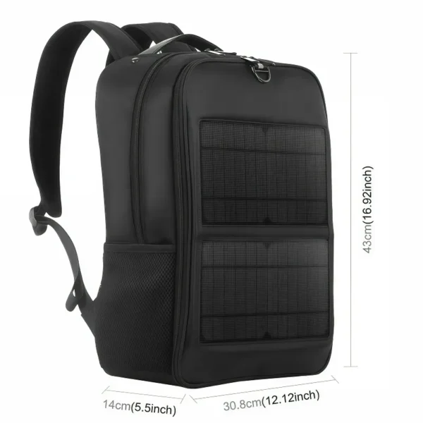 2025 New Men's Bag Water-Repellent Nylon Solar 14W Charging Backpack Travel Outdoor Sports Backpack Leisure Mountaineering Bag - Image 3