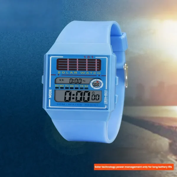 Solar Outdoor Watch - Waterproof, Long Battery Life, Student-Grade Outdoor Watch for Hiking, Running, Swimming, Cycling, Art, Aerobics, Strength Training - Image 3