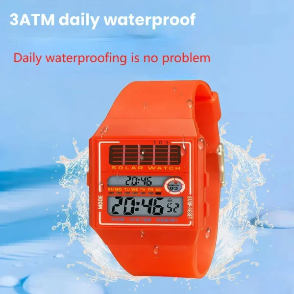 Solar Outdoor Watch - Waterproof, Long Battery Life, Student-Grade Outdoor Watch for Hiking, Running, Swimming, Cycling, Art, Aerobics, Strength Training - Image 4