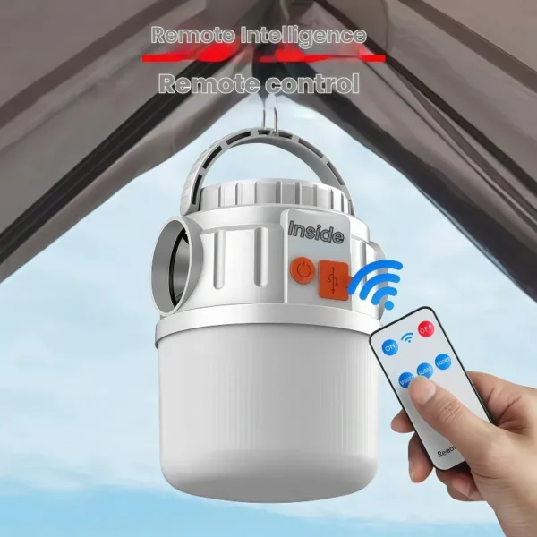 65W Solar Camping Lantern with Digital Display – USB Rechargeable, Waterproof, Dual Light Modes for Emergencies & RV Camping - Image 3