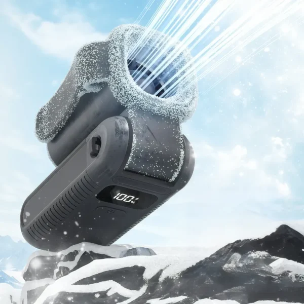 🔥 2025 Multi-effect Cooling Turbo Fan - 6-blade Hurricane Airflow and Smart Cooling Display | Wearable/Desktop/Hanging Mode, 3-6 hours of continuous operation time